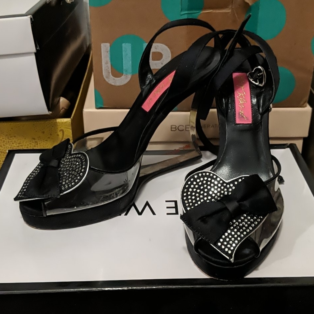 Betsy Johnson Clear Wedge